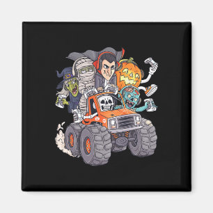 Halloween Gamer Skeleton Zombie Monster Truck Boys Magneet