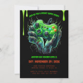 Halloween Gamer Verjaardagsfeestje Uitnodiging (Voorkant)