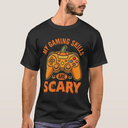 Halloween-gameskills zijn eng controllerontwerp t-shirt (Voorkant)