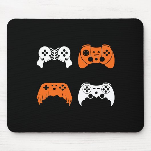 Halloween Gaming Controller Gamer Videogame Contr Muismat (Voorkant)