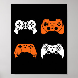 Halloween Gaming Controller Gamer Videogame Contr Poster