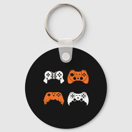 Halloween Gaming Controller Gamer Videogame Contr Sleutelhanger (Voorkant)