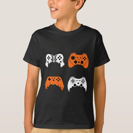 Halloween Gaming Controller Gamer Videogame Contr T-shirt (Voorkant)