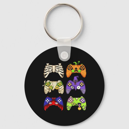 Halloween Gaming Controller Mannen Jongens Kinder  Sleutelhanger (Voorkant)