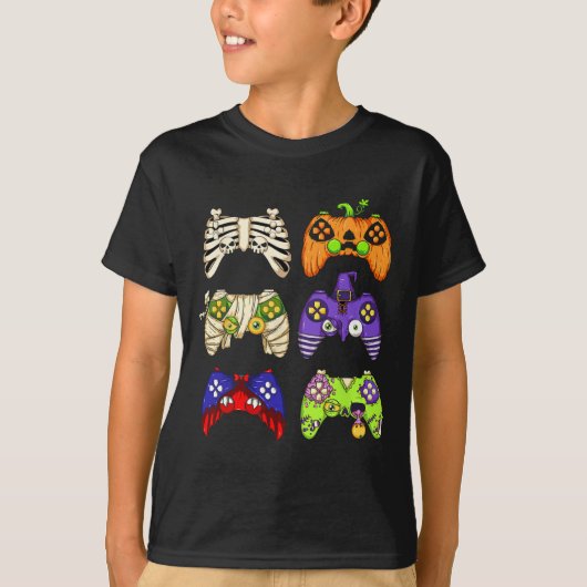 Halloween Gaming Controller Mannen Jongens Kinder  T-shirt (Voorkant)