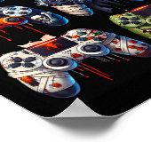 Halloween Gaming Controllers Mummy Skeleton Zombie Poster (Hoek)