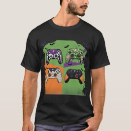 Halloween Gaming Controllers Skeleton Zombie Mummy T-shirt