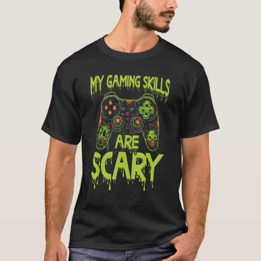 Halloween Gaming Halloween Gamer Video Game Joysti T-shirt (Voorkant)