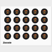 Halloween Gaming Jack O Lantaarn Pompoen Gezichtsb Ronde Sticker (Vel)
