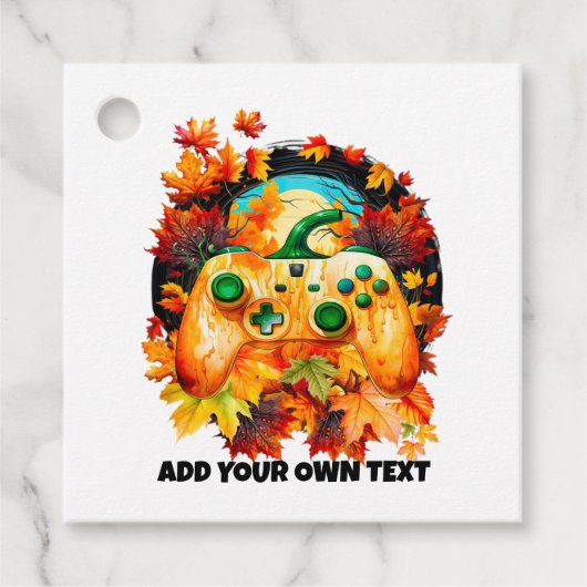 Halloween Gaming, Pumpkin Controller, Horror Herfs Bedankjes Labels (Voorkant)