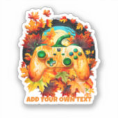 Halloween Gaming, Pumpkin Controller, Spooky Sticker (Voorkant)