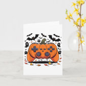 Halloween Gaming Pumpkin Controller Spooky Video G Kaart (Gele Bloem)