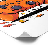 Halloween Gaming Pumpkin Controller Spooky Video G Poster (Hoek)