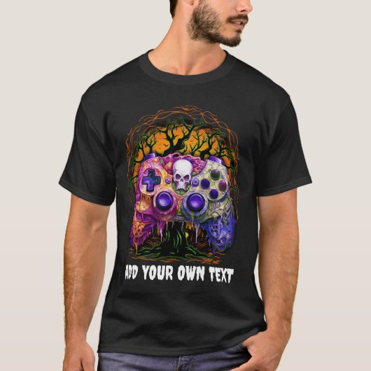 Halloween Gaming, Spooky Controller, Creepy Gamer T-shirt (Voorkant)