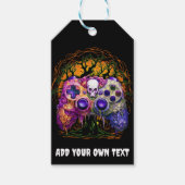 Halloween Gaming, Spooky Controller, Skull Sinaasa Cadeaulabel (Voorkant)