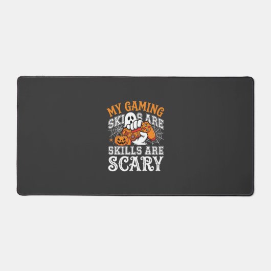 Halloween-gamingvaardigheden zijn eng spookcontrol bureaumat (Voorkant)