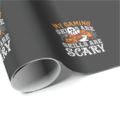 Halloween-gamingvaardigheden zijn eng spookcontrol cadeaupapier (Rol Hoek)