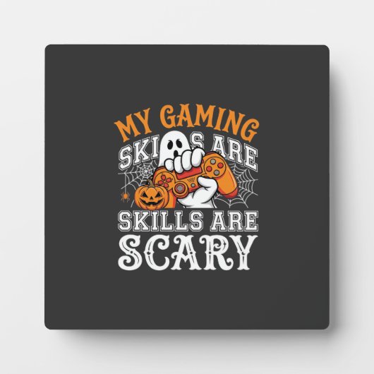Halloween-gamingvaardigheden zijn eng spookcontrol fotoplaat (Voorkant)