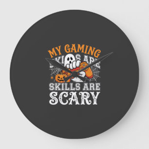 Halloween-gamingvaardigheden zijn eng spookcontrol grote klok