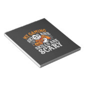 Halloween-gamingvaardigheden zijn eng spookcontrol notitieblok (Schuin)