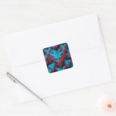 Halloween Gargouille Vierkante Sticker (Envelop)
