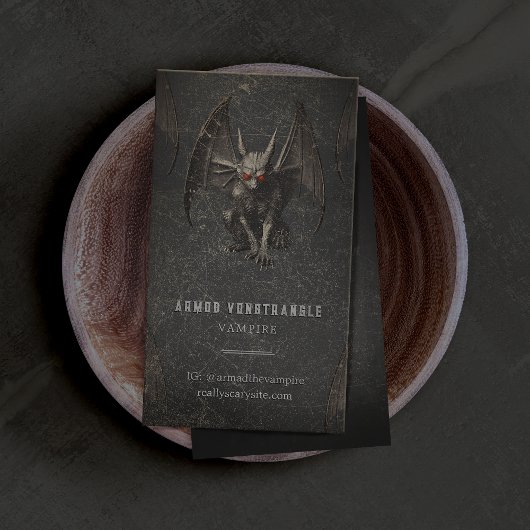 Halloween Gargoyle Visitekaartje