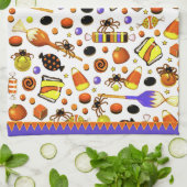 Halloween gastvrouw cadeau decoratie theedoek (Gevouwen)