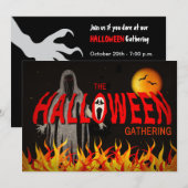 Halloween Gathering Scary Party Kaart (Voorkant / Achterkant)