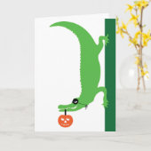 Halloween Gator Kaart (Gele Bloem)