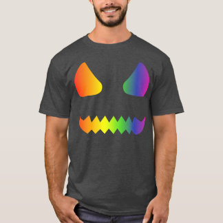 Halloween Gay Lesbians Pride Pumpkin Face LGBTQ Pr T-shirt