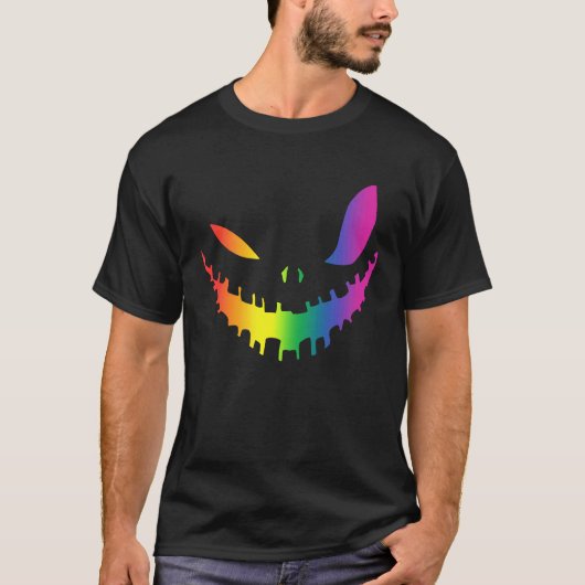 Halloween Gay Lesbians Pride Pumpkin LGBT Pride T-shirt (Voorkant)