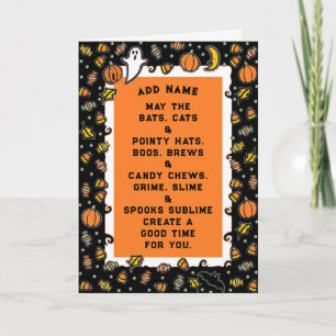 Halloween Gedicht Kaart