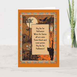 Halloween gedicht Kaart met tekst