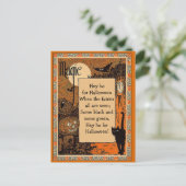 Halloween gedicht Kaart met tekst (Staand voorkant)