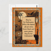 Halloween gedicht Kaart met tekst (Voorkant / Achterkant)