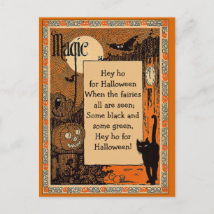 Halloween gedicht Kaart met tekst