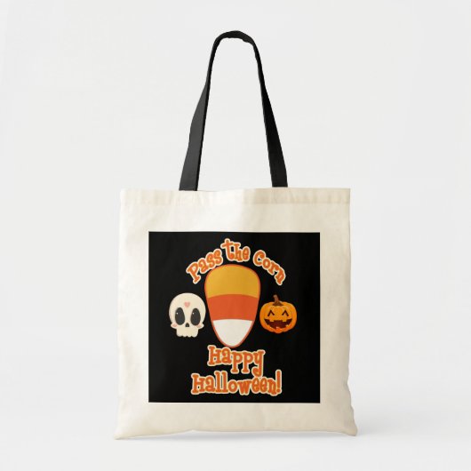 Halloween Geef de Mais Door  Tote Bag (Voorkant)