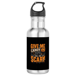 Halloween Geef Me Snoep Angstaanjagende Kat Waterfles