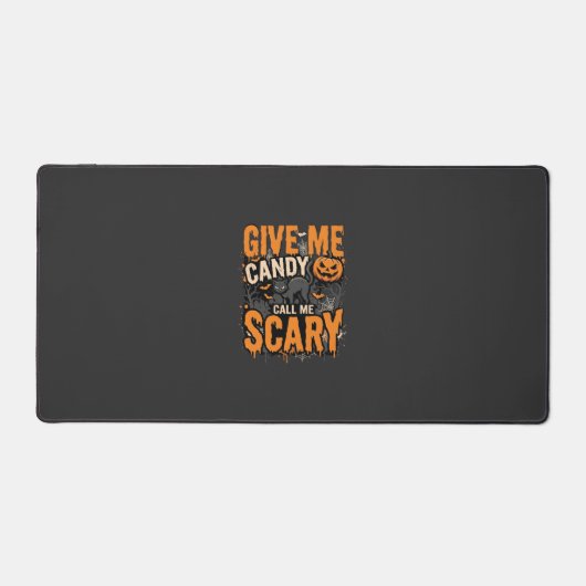 Halloween Geef Me Snoep Verschrikkelijke Kat Bureaumat (Voorkant)