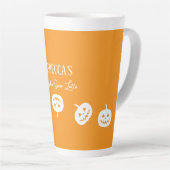 Halloween Geel Sinaasappel Pompoen Spice Latte Mok (Rechterhoek)