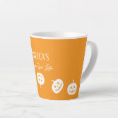 Halloween Geel Sinaasappel Pompoen Spice Latte Mok (Rechterhoek)