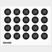 Halloween geen lichaam om met mij te dansen ronde sticker (Vel)