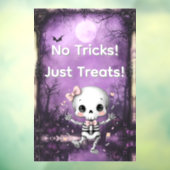Halloween: "Geen trucjes, gewoon lekkernijen" Raamsticker (Vel 3)