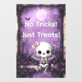Halloween: "Geen trucjes, gewoon lekkernijen" Raamsticker (Vel)