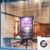 Halloween: "Geen trucjes, gewoon lekkernijen" Raamsticker (Cafe Raam)