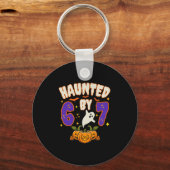 Halloween Geest 67 Nummer 67 Zes Zeven Meme Grappi Sleutelhanger (Voorkant)