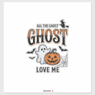 Halloween Geest Alle Geesten Liefhebben Mij Grappi Sticker