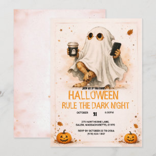 Halloween Geest Baardagaam Kunst Kaart
