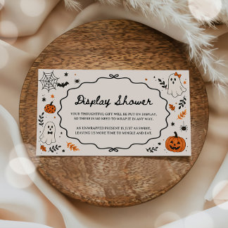 Halloween Geest Baby Shower Weergave Shower Informatiekaartje