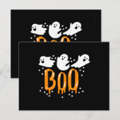 Halloween Geest Boe Schattig Briefkaart (Voorkant / Achterkant)